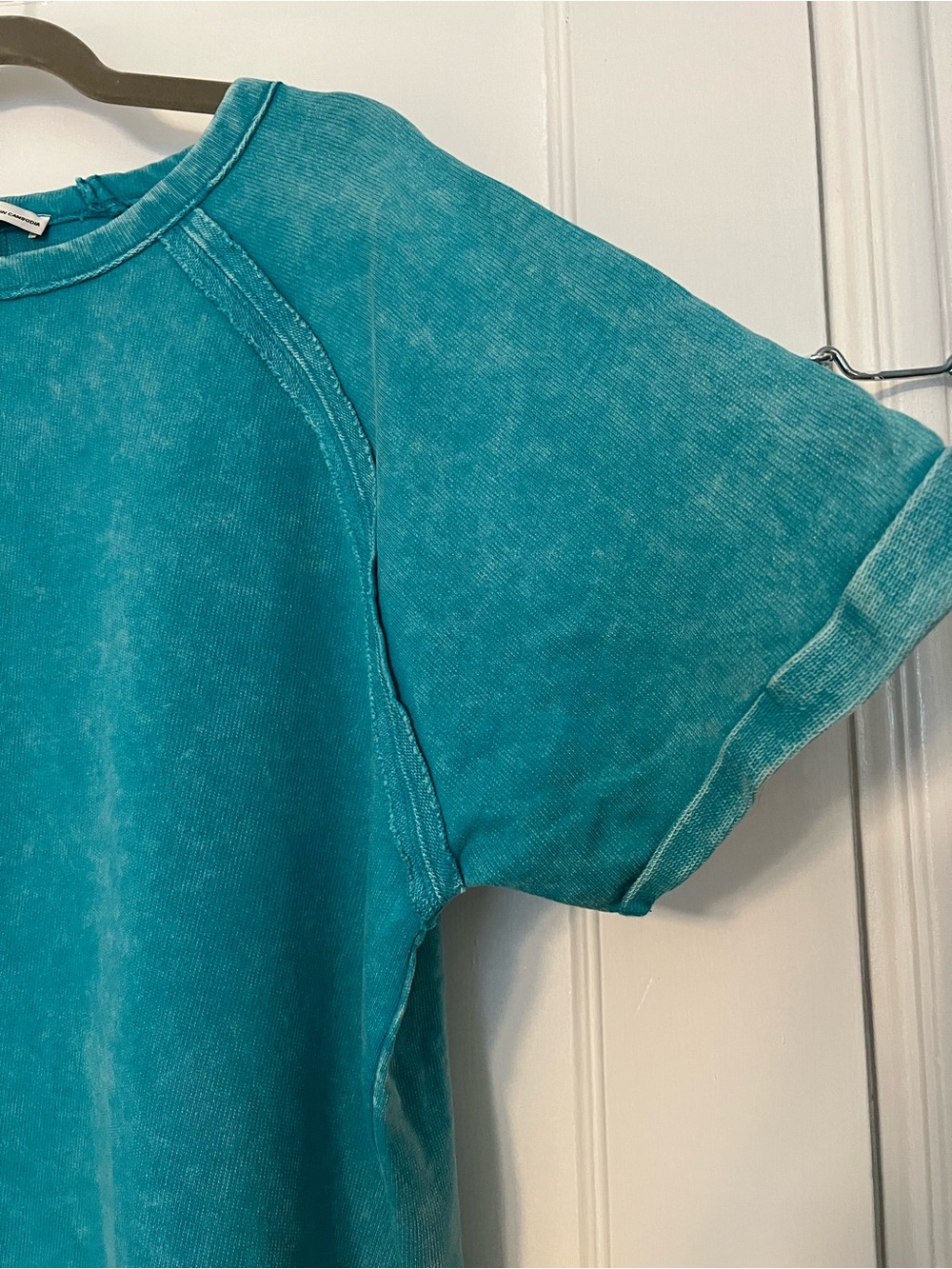 Zenana Turquoise Mineral Wash Split-Hem Top Size 1X NWOT - Picture 4 of 7